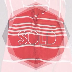 bundled&sold: orange and white sheer button