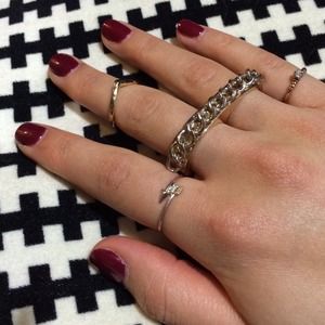 🚫SOLD🚫Mixed Metals Double Finger Ring