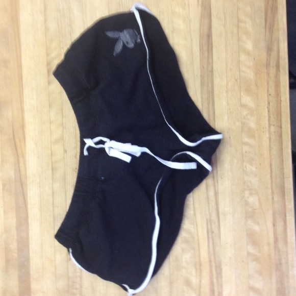 Black playboy shorts