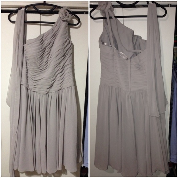 PRICE REDUCED-Light Gray Bridesmaid Dress-MORI LEE