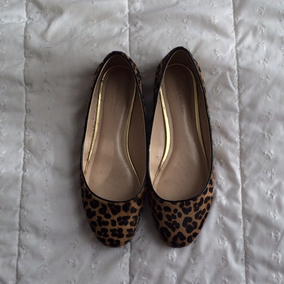 Leopard Print Camelhair Flats by Banana Republic