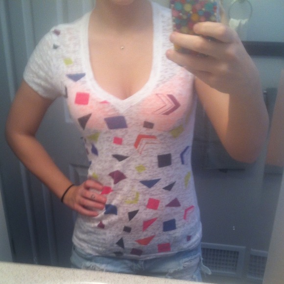 Cute colorful v neck