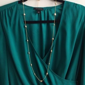 Gold Beaded Chain Necklace