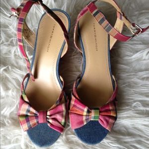 Tommy Hilfiger Wedge Sandals sz 5.5 Only worn once