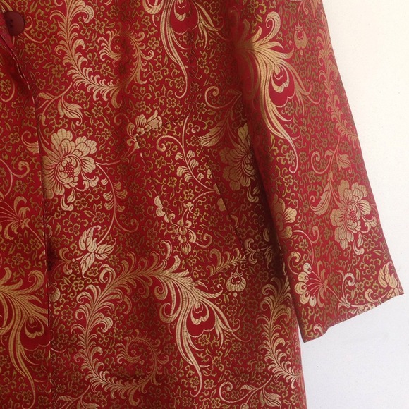 Embroidered Red + Gold Jacket - Picture 3 of 4