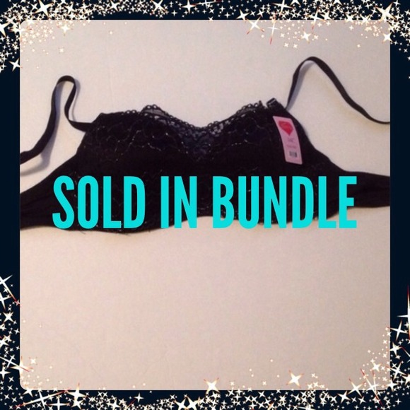 🎀 ✋Sold in Bundle Bra New Sparkle Black 34c - Picture 1 of 2