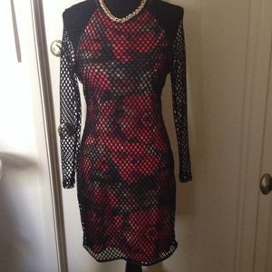 Sold***** !!Unique floral fishnet dress