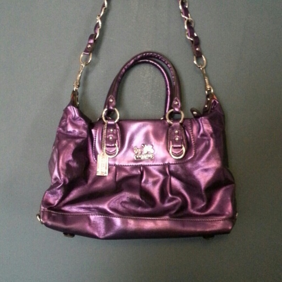 Metallic purple Coach inspired bag