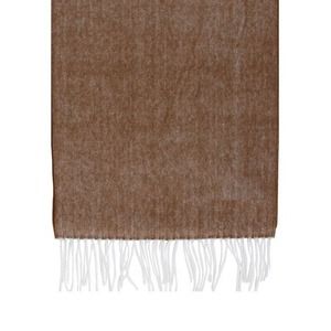 Brown Herringbone Cashmere Scarf