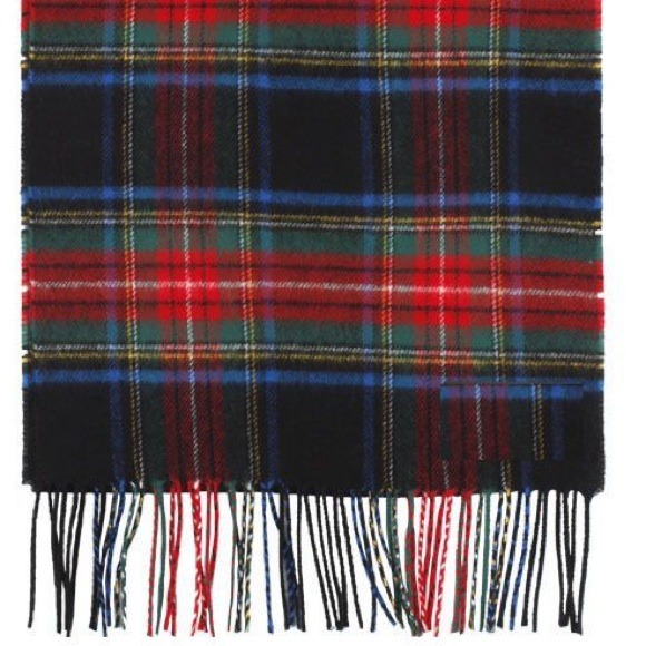 Reddish Christmas Plaid Cashmere Scarf