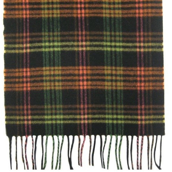 October Plaid Cashmere Scarf
