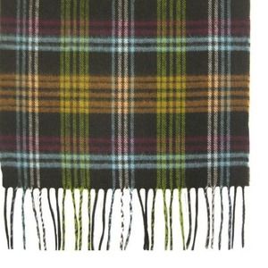 November Yellow Plaid Cashmere Scarf