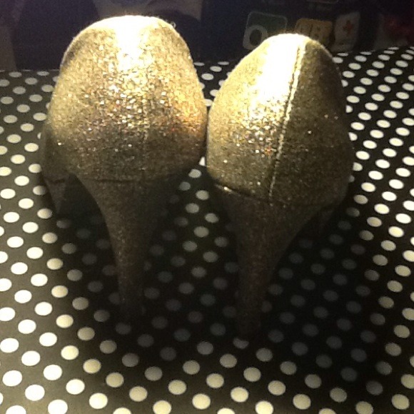 Steve Madden Purple Gold Multicolor Glitter Heels - Picture 2 of 4