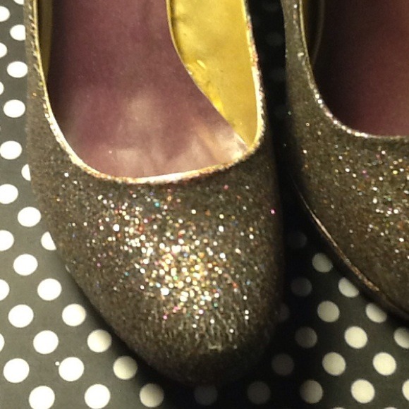 Steve Madden Purple Gold Multicolor Glitter Heels - Picture 3 of 4