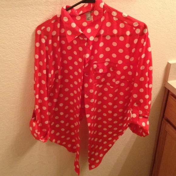 Polka dot button up