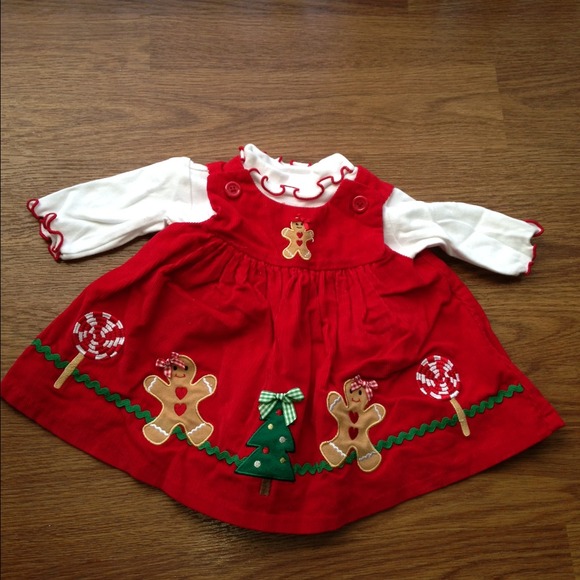 Gingerbread Christmas Girl Dress