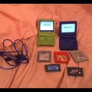 TWO Gameboy advance SP's with 5 games