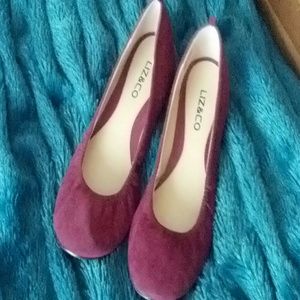 Maroon Suede flats