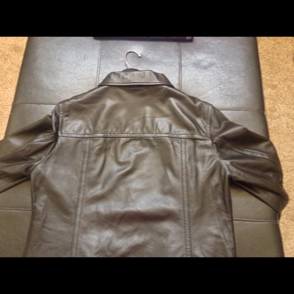SOLDBlack leather Coach women's jacket - Picture 2 of 3