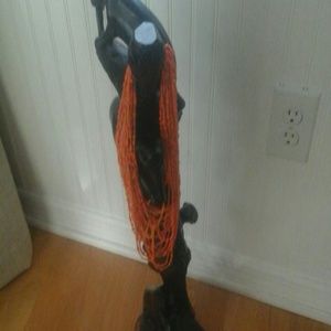 Maasai glass beaded multi strand necklaces