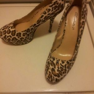 Leopard print heels