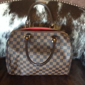 Brown checkered bag