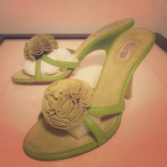 pelle Shoes - Bundle Beautiful green and pink heel sandals