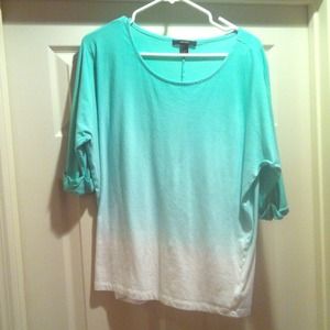 Mint green half sleeve top