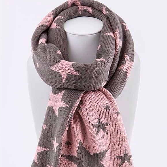 Star Pattern Scarf - Pink