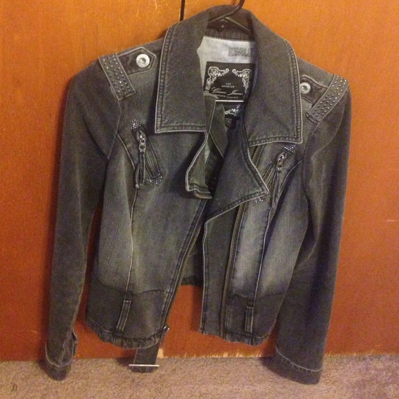 Moto denim jacket