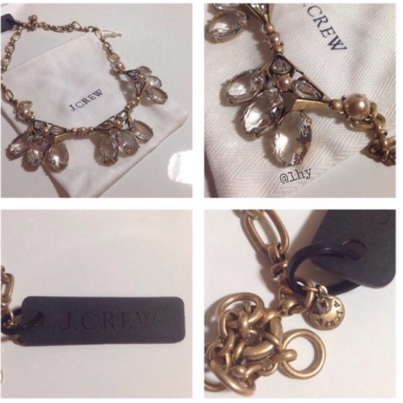 ❌SOLD❌J.Crew Triad Jewel Drop Necklace - Picture 3 of 4