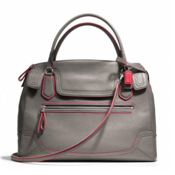 Coach Handbags - Coach Poppy Edgestain Large Flap Satchel Handbag