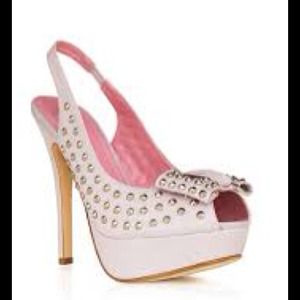 JustFab Makeeda - Peeptoe Studded Bow Slingback