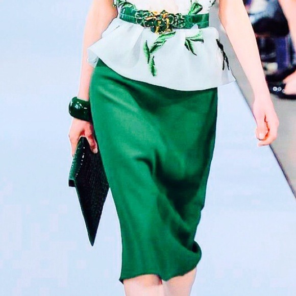 Authentic GIGLI Timeless Emerald Green Skirt