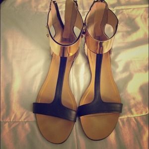 Black & Gold Sandals