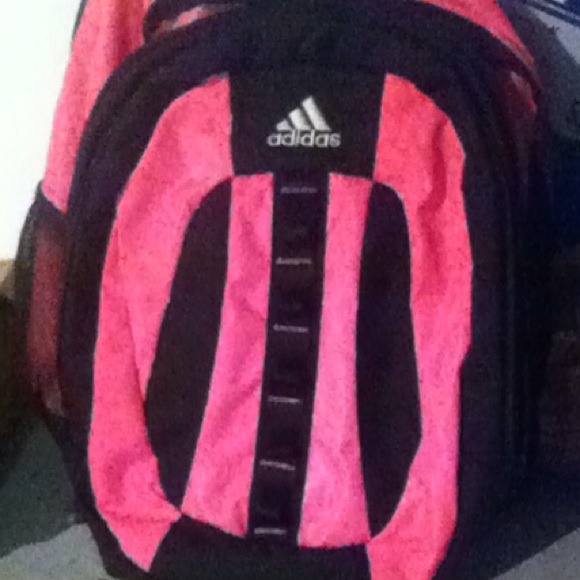 Adidas book bag pink and black