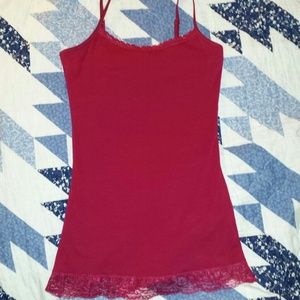 Dark red tank top