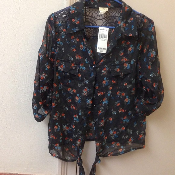Floral sheer top