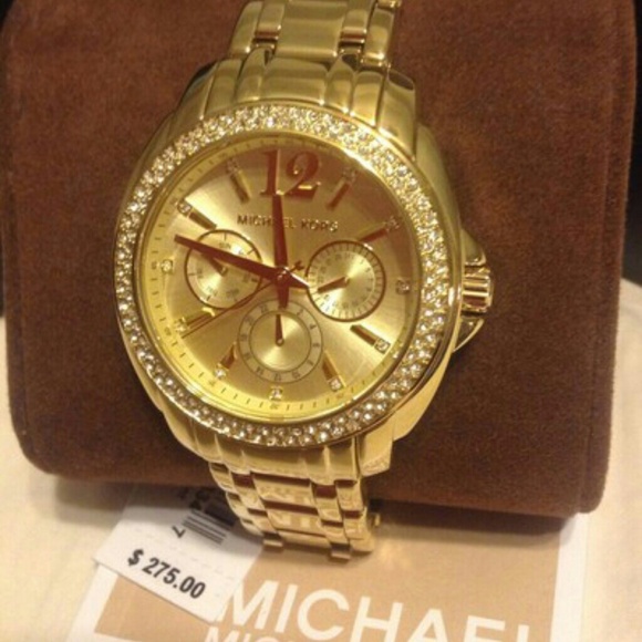 Michael Kors gold embellished watch main image 4