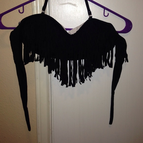 Cute black bathing suit top