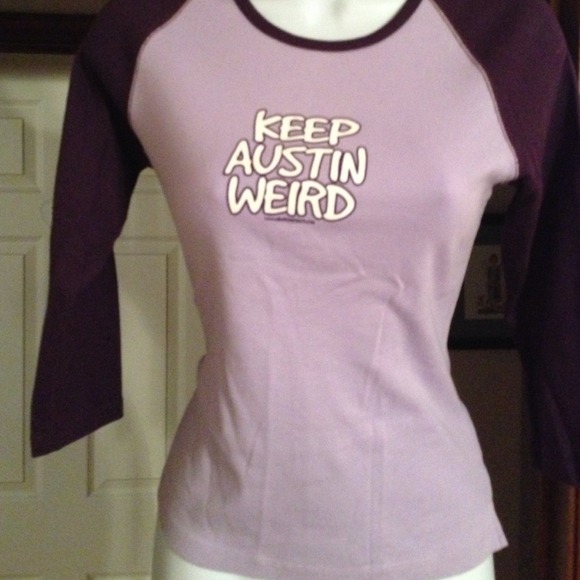 Purple Hula Hut Keep Austin Weird baseball top