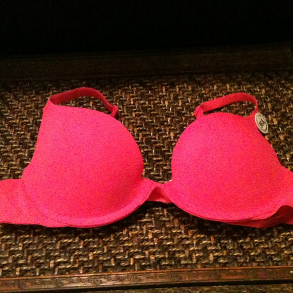 Pink push up bra