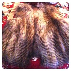 Faux fur vest women small