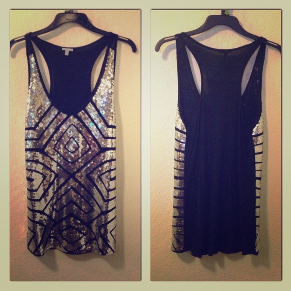 Charlotte Russe Tops - ⛔ON HOLD⛔ NWOT Sequin Tank Top ❤ Size Large ❤