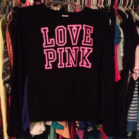 Pink and black VS sweatshirt