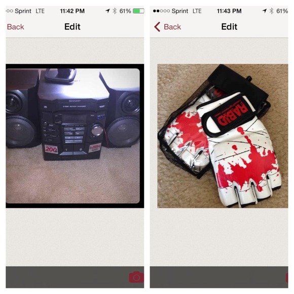 Bundle Boom box & Martial Arts gloves