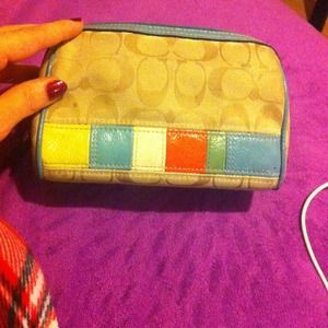 Authentic coach makeup bag