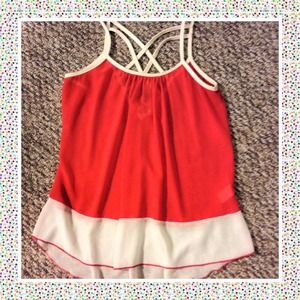 Red Chiffon Top