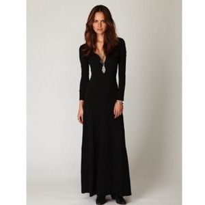 Small free people long black dress