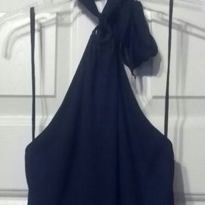 Tea length halter lbd